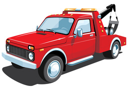 Drawing of a tow truck